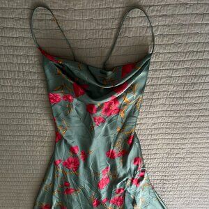 Spaghetti straps ASTR The Label midi dress with floral pattern